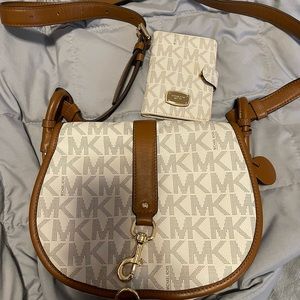 MICHAEL Michael Kors LG Saddle Bag and Matching Wallet